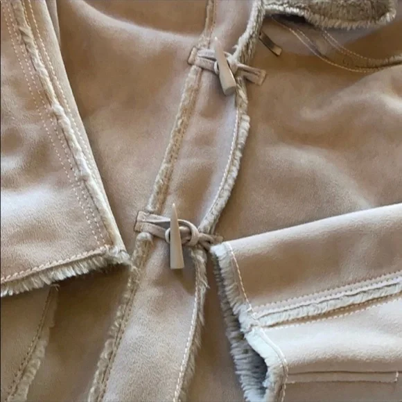Jacadi faux fur lined suede toggle coat